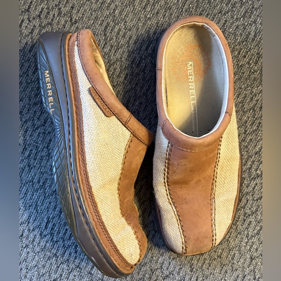 Merrell Other - MERRELL WORLD ACCESS HEMP BROWN / NATURAL MEN'S MULES SLIP ON CLOGS SHOES SZ 8